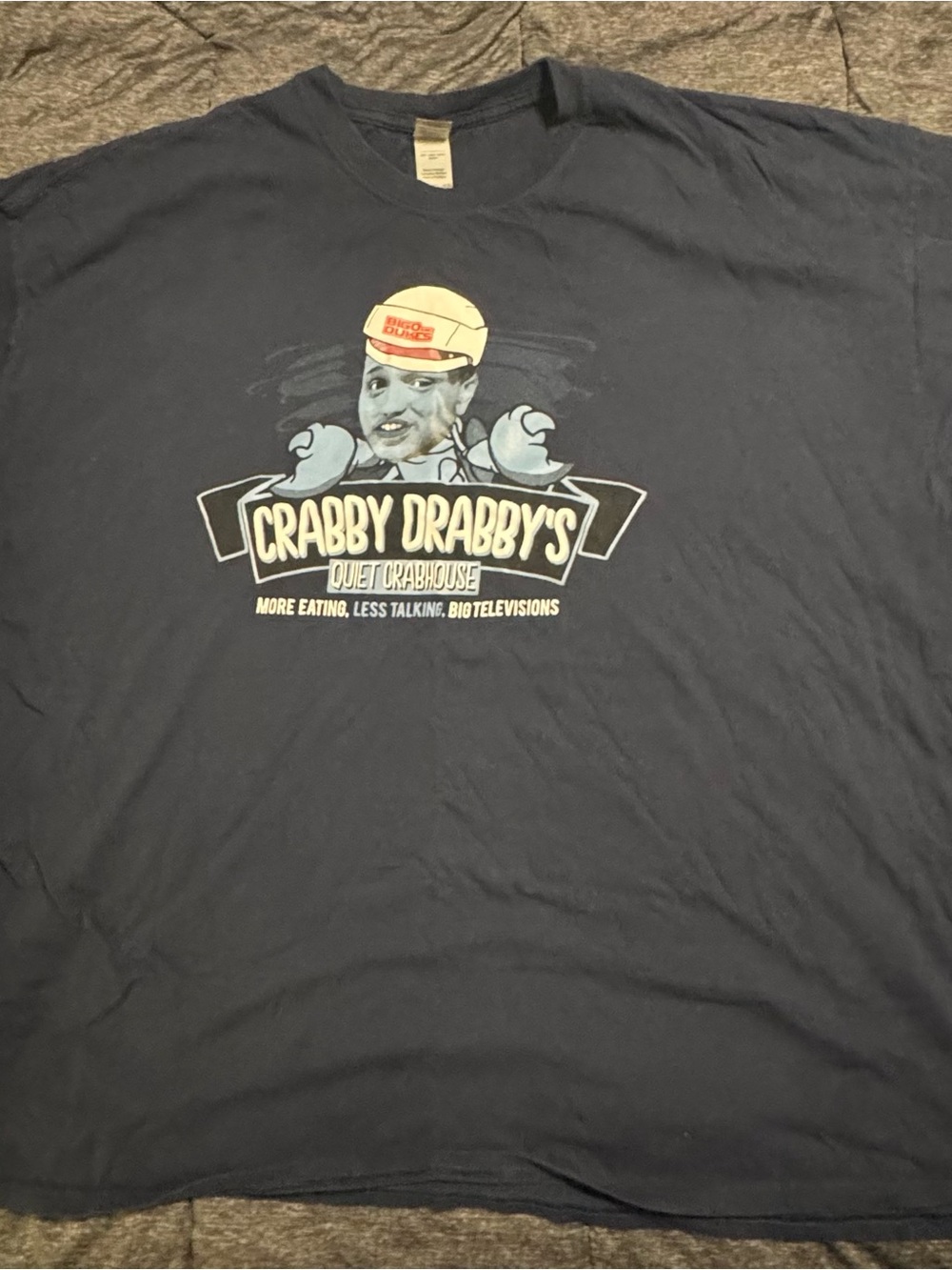 Big O and Dukes “Crabby Drabby’s Navy Graphic Tee - Men's Casual Shirt